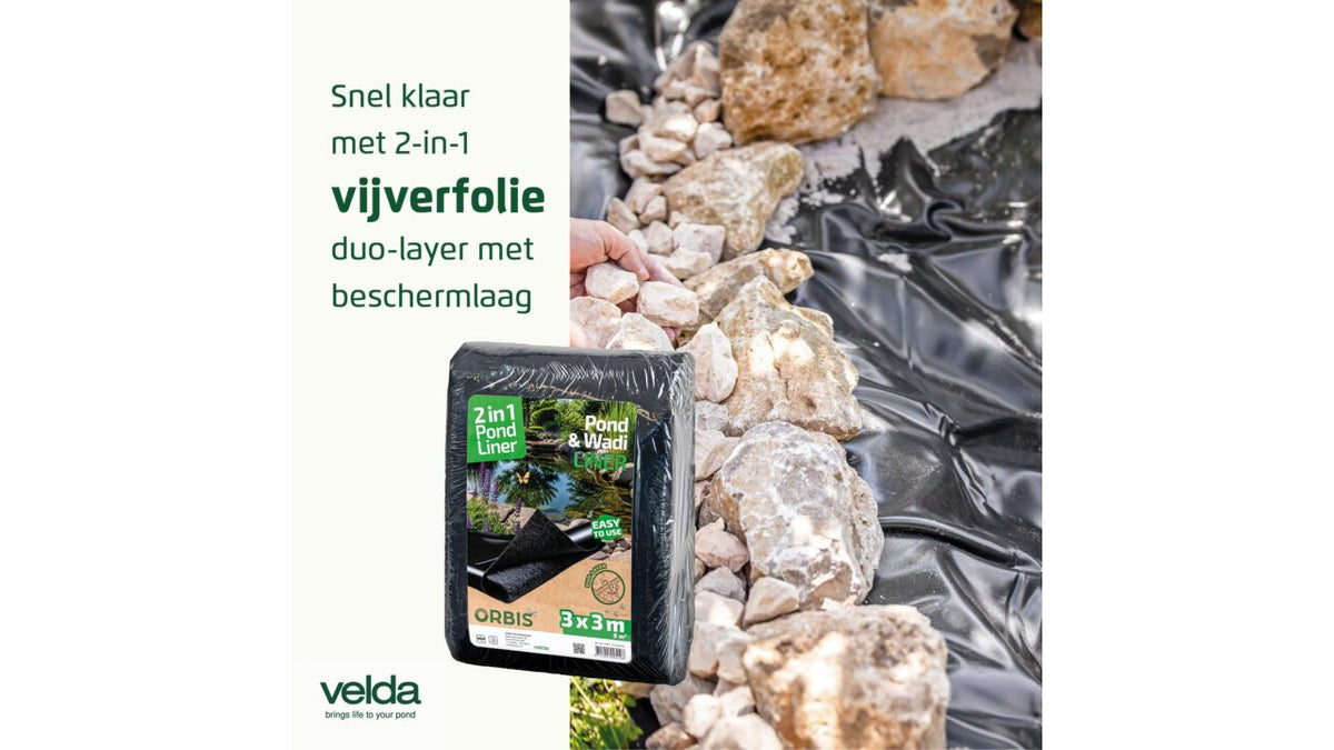 Bâche avec feutre intégré 2-in-1 Pond Liner 4 x 4 m - Velda