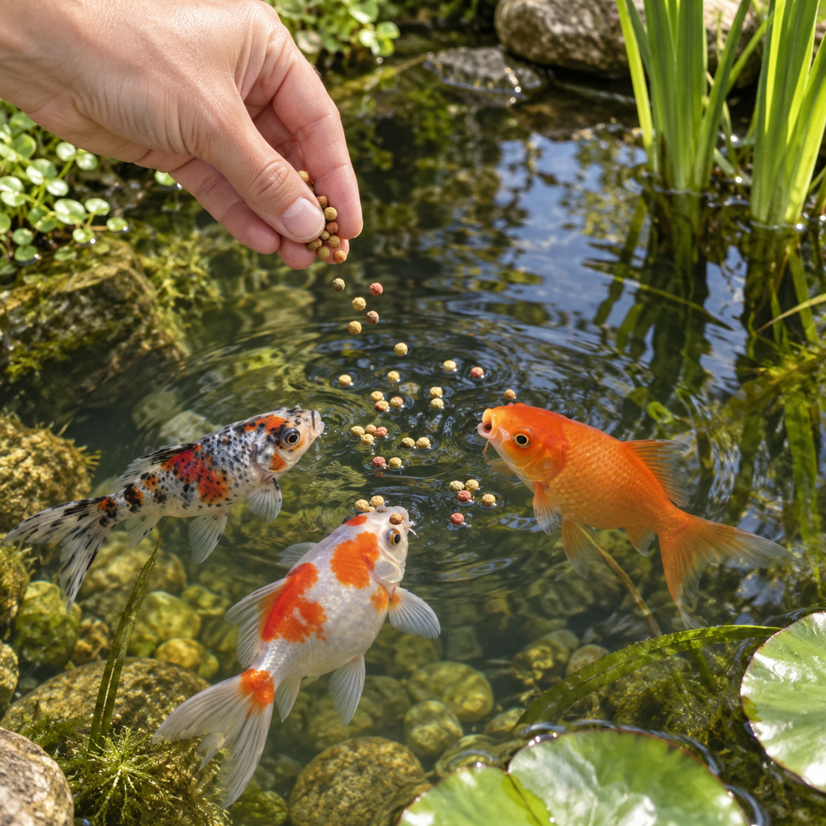 Aquifood Pond Fish Food Mix 6 mm – 900 g – Nourriture flottante poissons rouges