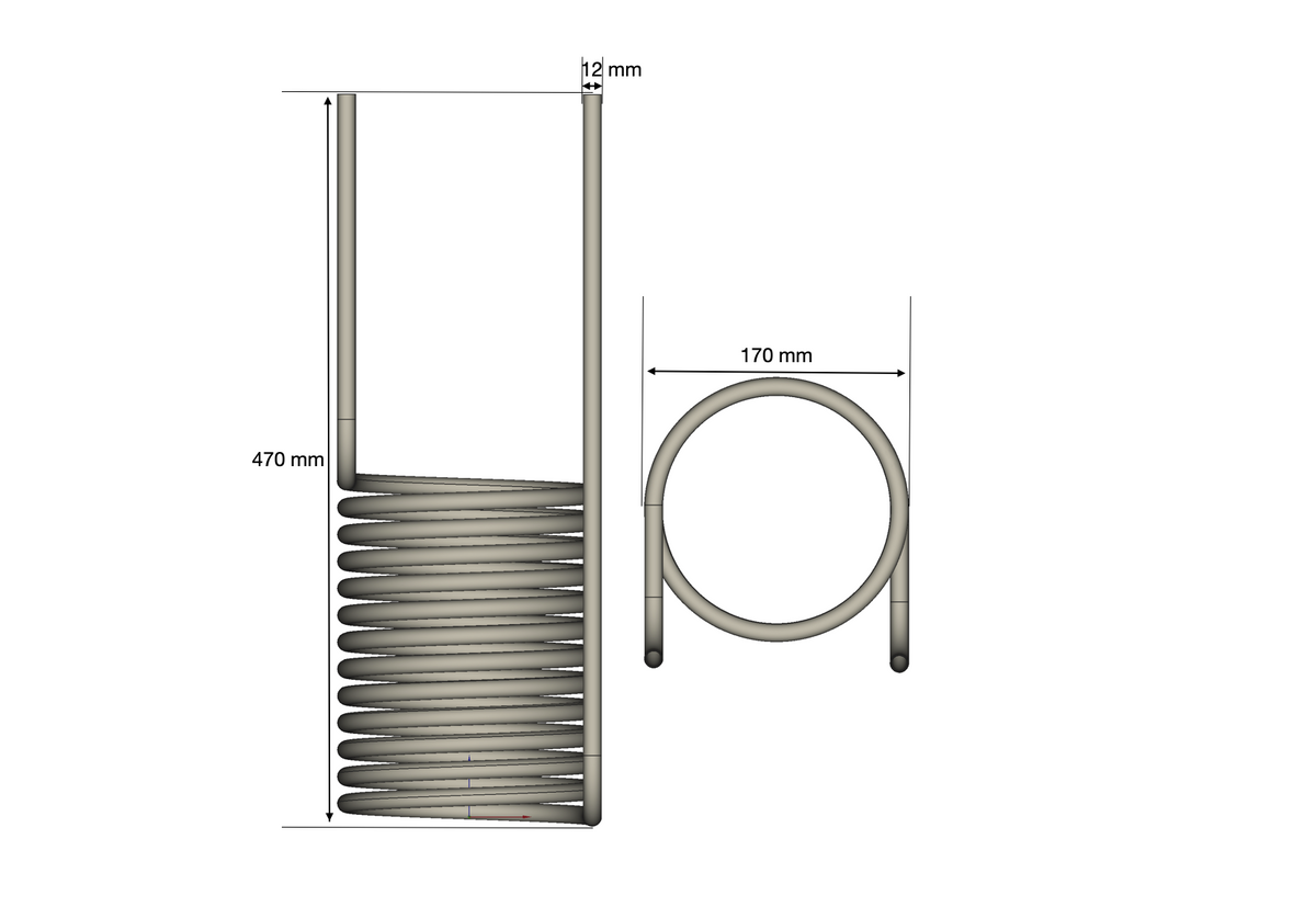 Echangeur de chaleur 15 kW - Titane (Ø 12 mm) — Aquitechnics — vue 2
