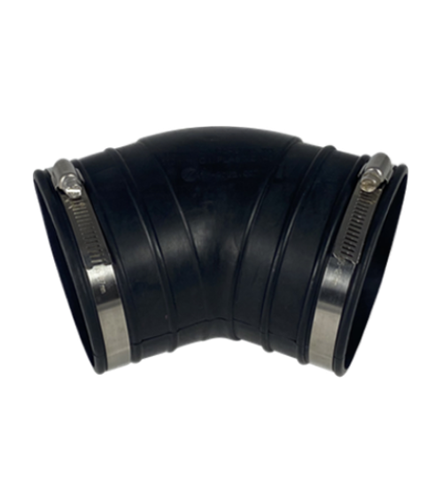 Courbe souple EPDM (45°) 125 mm — Aquitechnics — vue 1