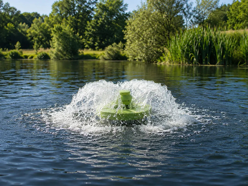 Aérateur de surface - Aquitechnics - Haute Performance pour étang naturel - Émulseur pour étang