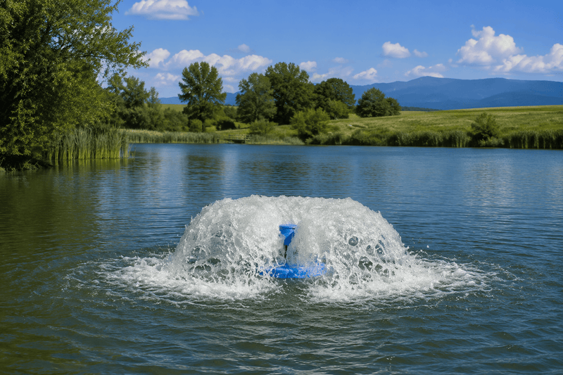 Aérateur de surface - Aquitechnics - Haute Performance pour étang naturel - Émulseur pour étang
