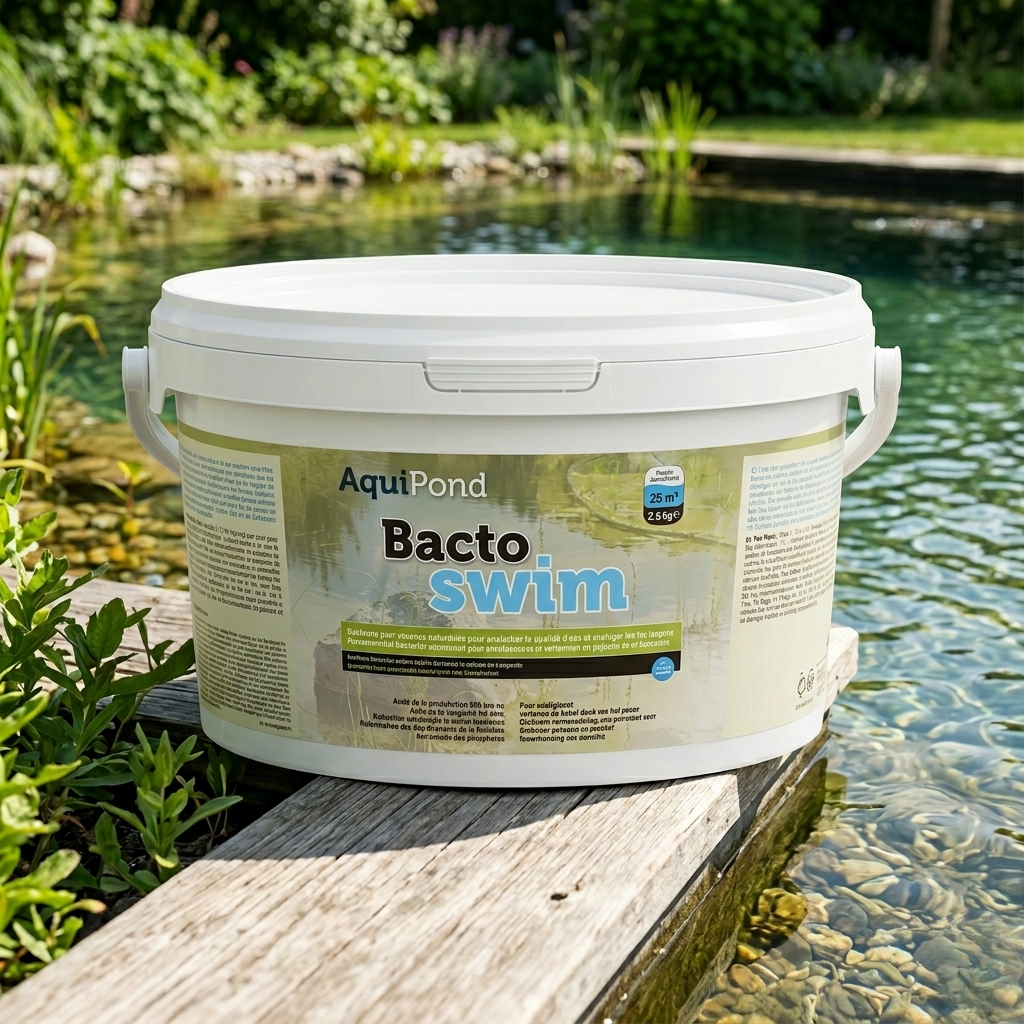 Aquipond BactoSwim Bactéries pour Piscine Naturelle - 2,5Kg - Permet de réduire les algues et la vase en piscine naturelle - Pour piscine de 10 à 25M²