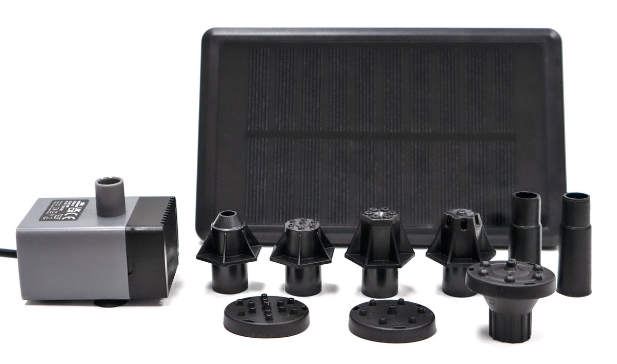 Kit pompe solaire Heissner – 150 l/h, 7 jets