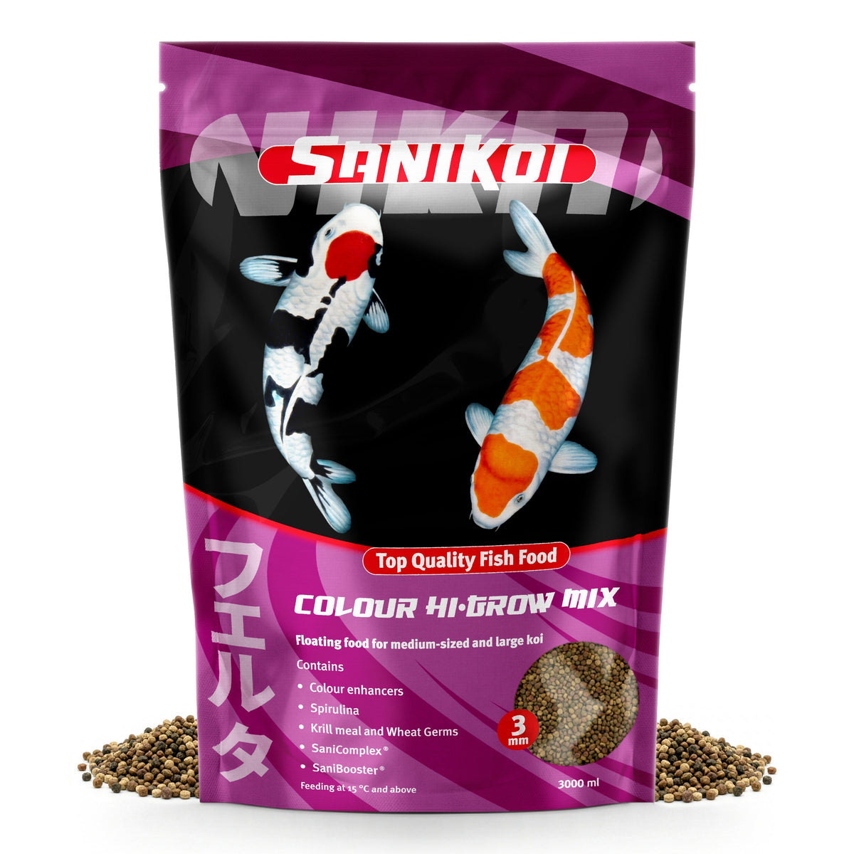 Nourriture pour poissons Colour Hi-Grow Mix 3 mm 3 l - SaniKoi