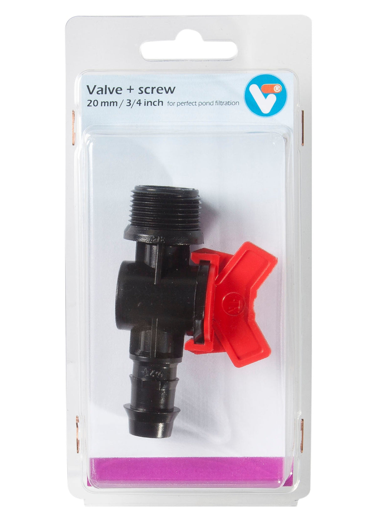 Vanne + filetage 20 mm 3/4 pouce - Velda