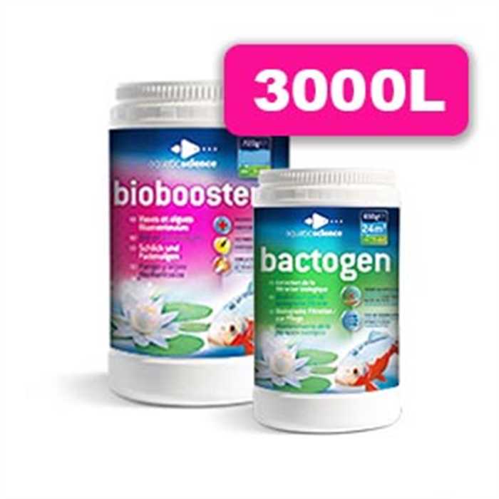 Aquatic Science Produits d'entretien PACK Biobooster+ 3m³ + Bactogen 3m³ - Idéal pour un entretien complet B02545741514