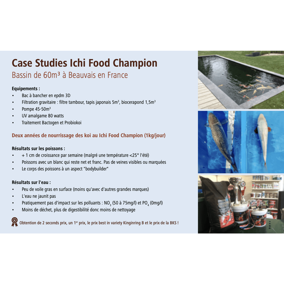 Aquatic Sciences Nourriture ICHI FOOD CHAMPION'S 4-5 MM 2.5 KG - Champion Food Koï Pro Nourriture 5425030685242 DAFCPF502E