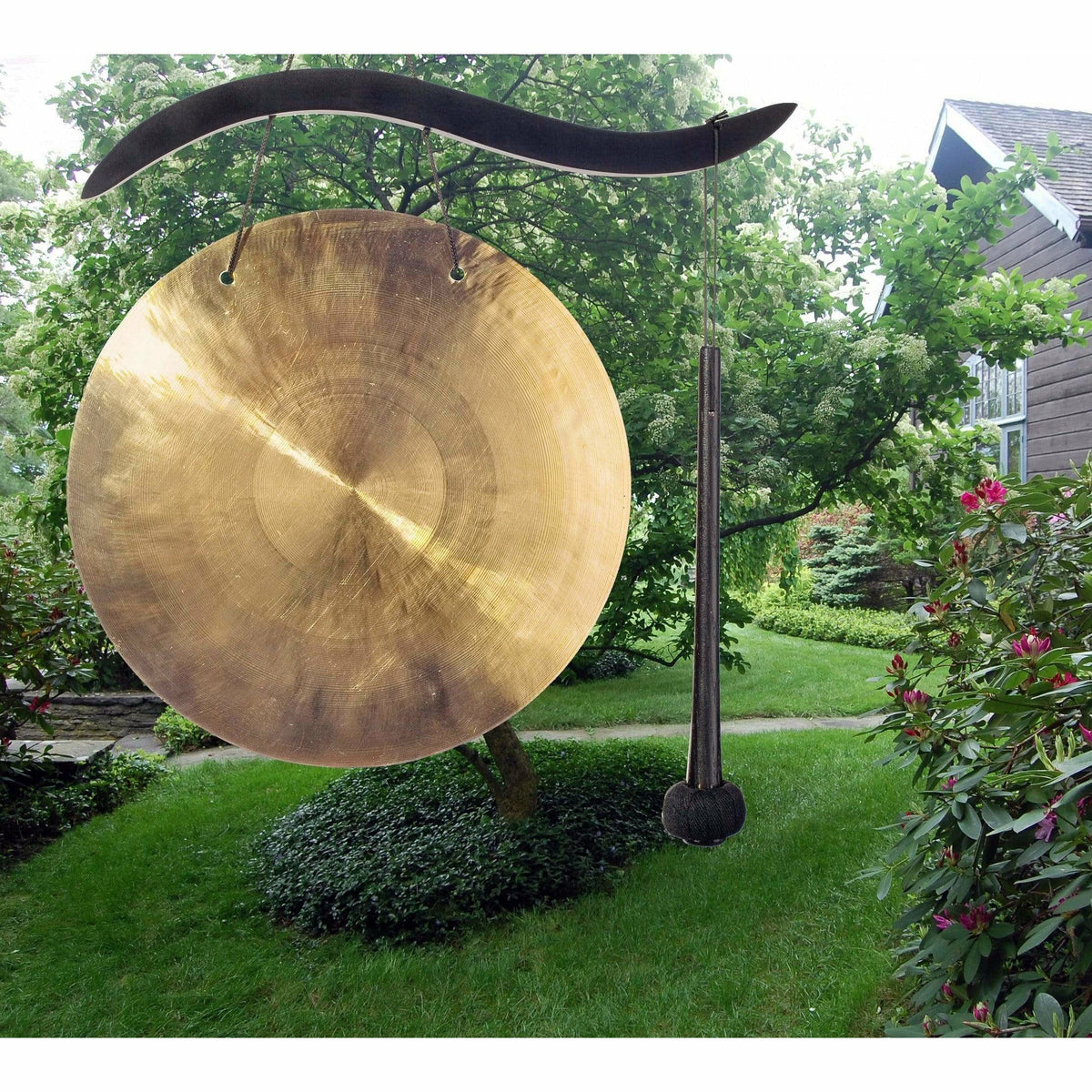 Woodstock Esprit Japonais Gong 25 cm à suspendre Ø 25 cm - hauteur totale 43 cm 28375061914 MMWCBHG