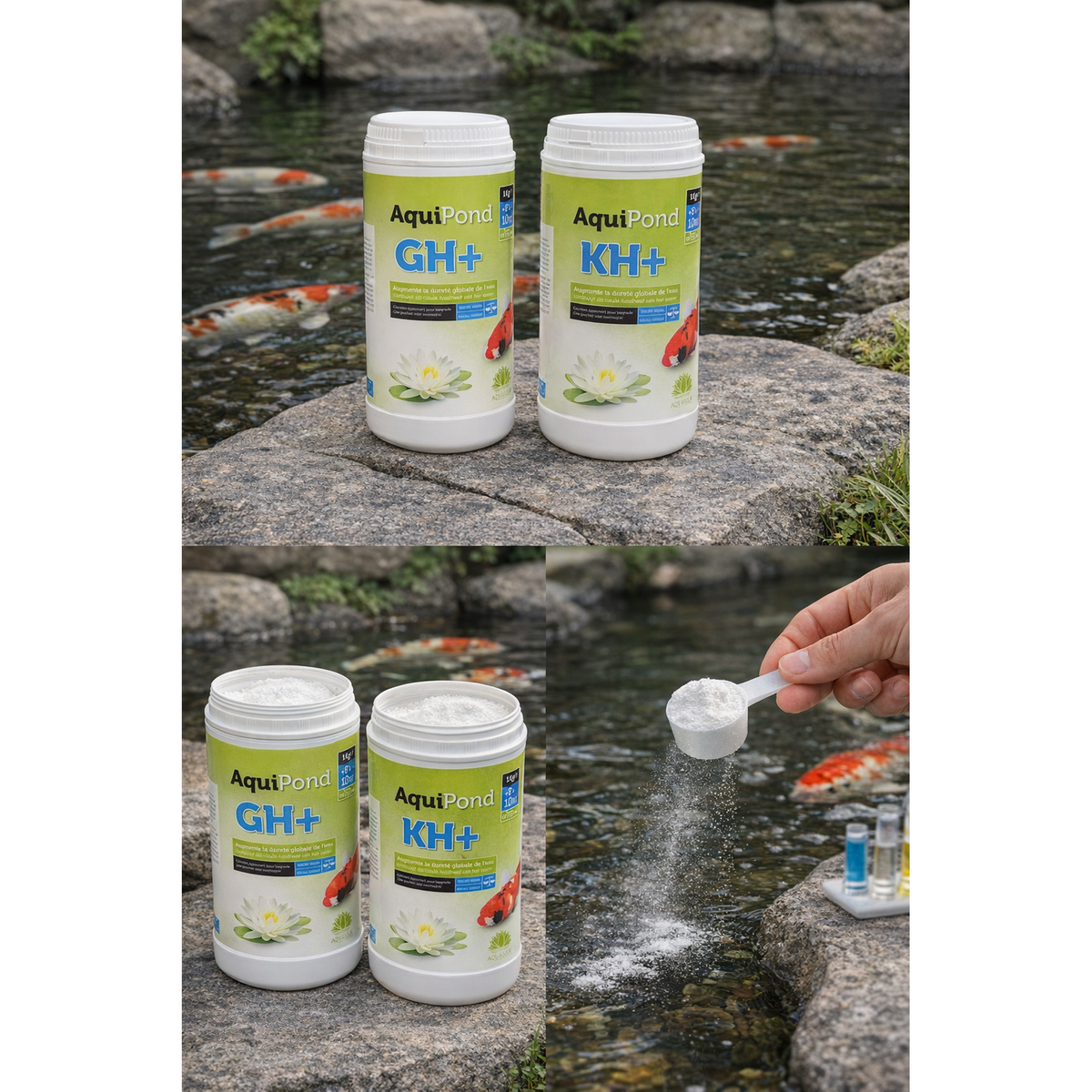 Aquipond KH+ 1 kg – Minéraux pour augmenter la dureté carbonatée (KH) du bassin