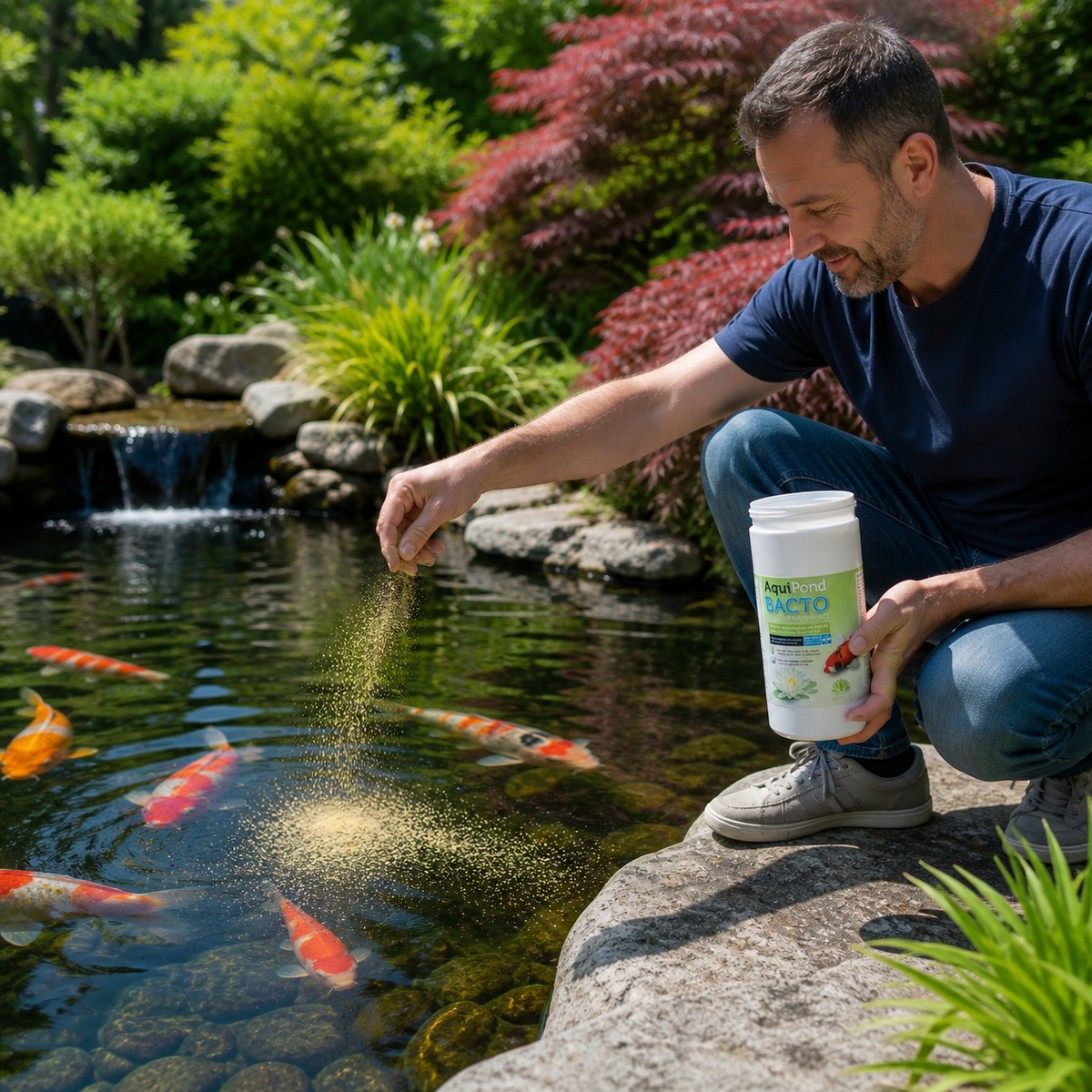 Aquipond Bacto Maintenance 1 kg pour étang, 20 m³/saison