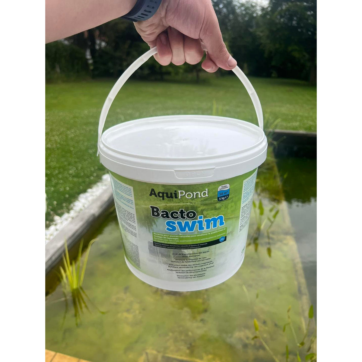 Aquipond BactoSwim 10 kg – Bactéries pour piscine naturelle (50 à 100 m²)