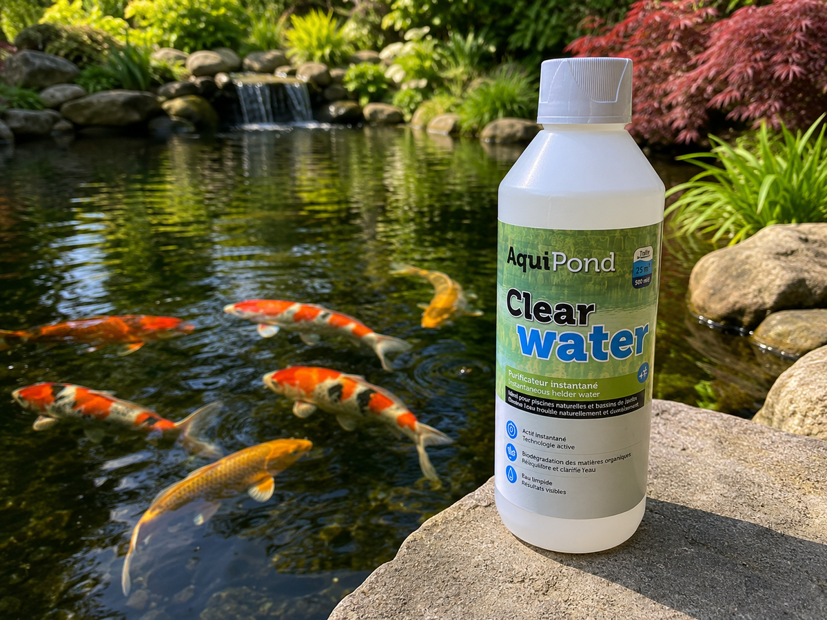 Aquipond Clearwater pour 25M³ - Clarifiant Instantané - Contre l'eau verte & trouble