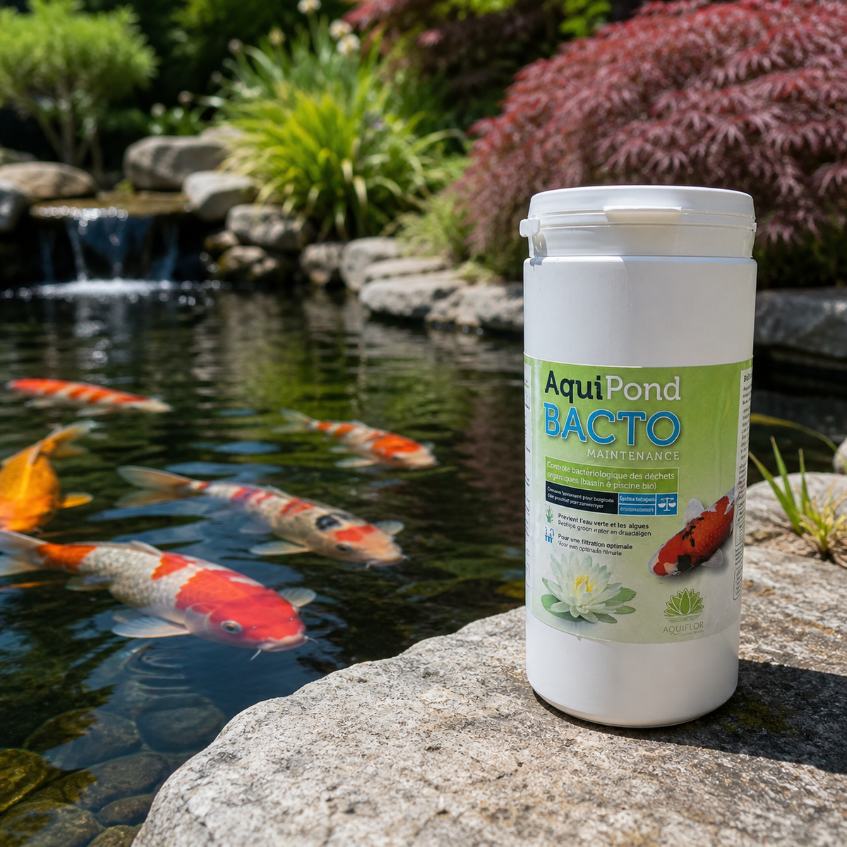 Aquipond Bacto Maintenance 1KG - Bactéries de maintenance pour étang - Traite 20M³ par Saison