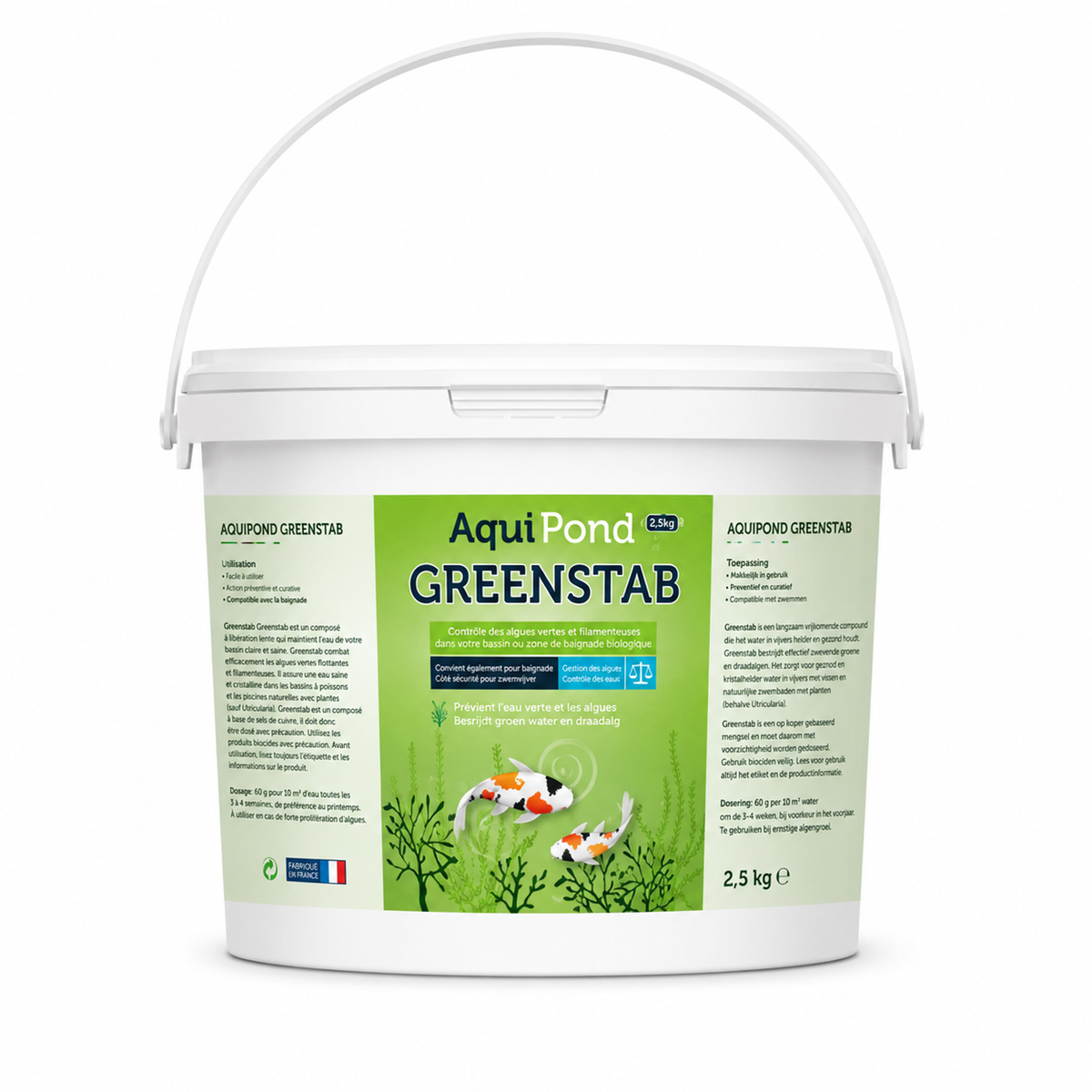 Aquipond Greenstab 2,5 kg – Minéraux naturels pour bassin, étang & piscine naturelle