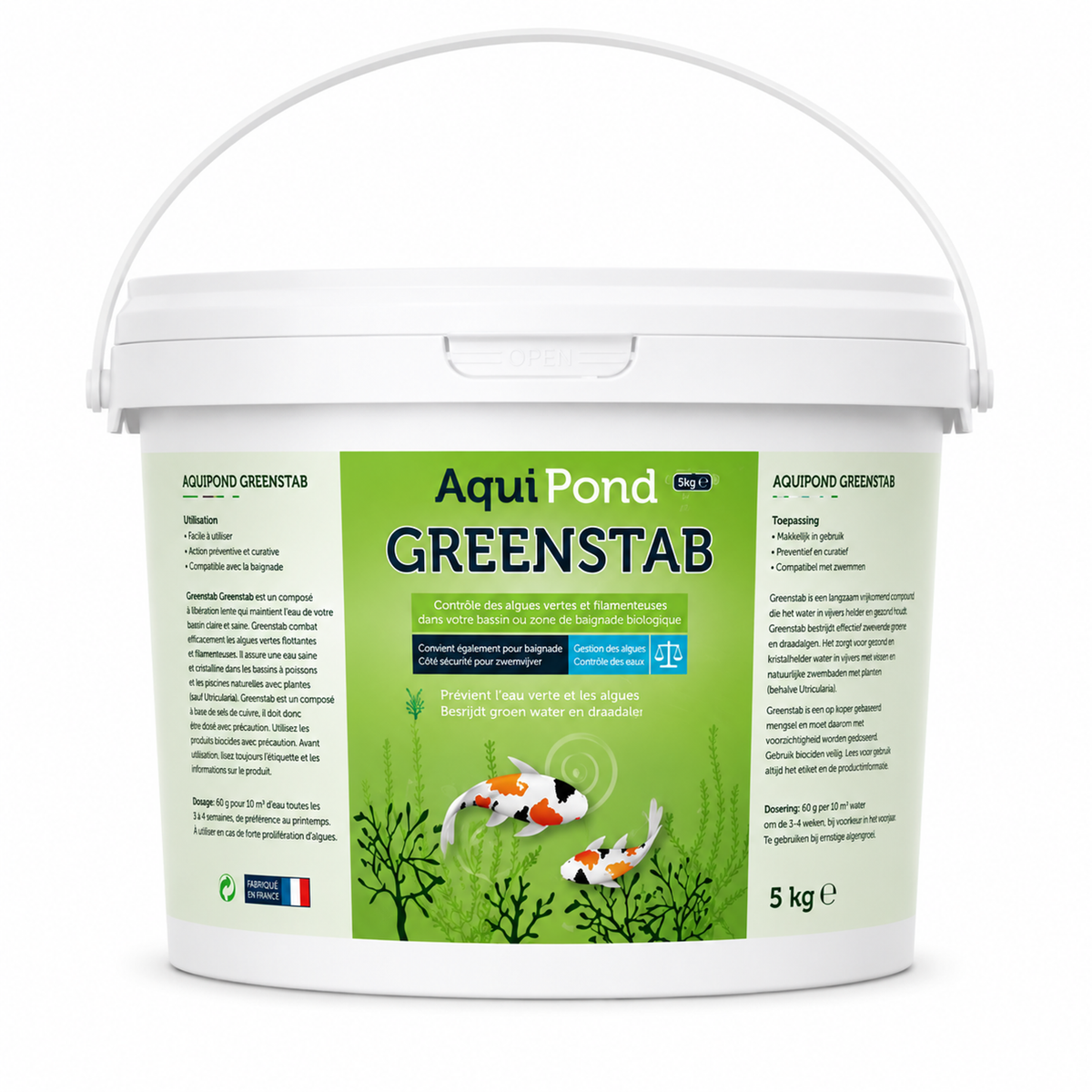 Aquipond Greenstab 5 kg – Minéraux naturels pour bassin, étang & piscine naturelle