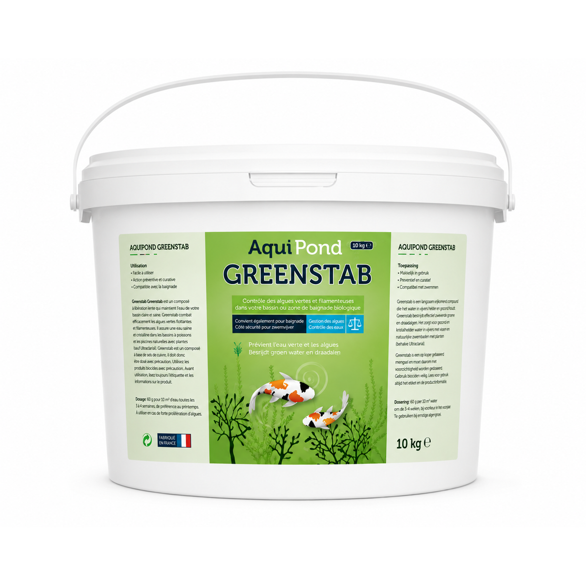 Aquipond Greenstab 10 kg – Minéraux naturels pour bassin, étang & piscine naturelle