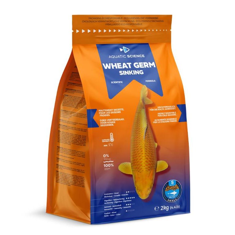 Aquatic Sciences Nourriture Wheat Germ SMALL Coulant 2kg - Aquatic Science - Adapté pour la préparation ou la récupération de l’hiver 5407012140543 ASWGSS2