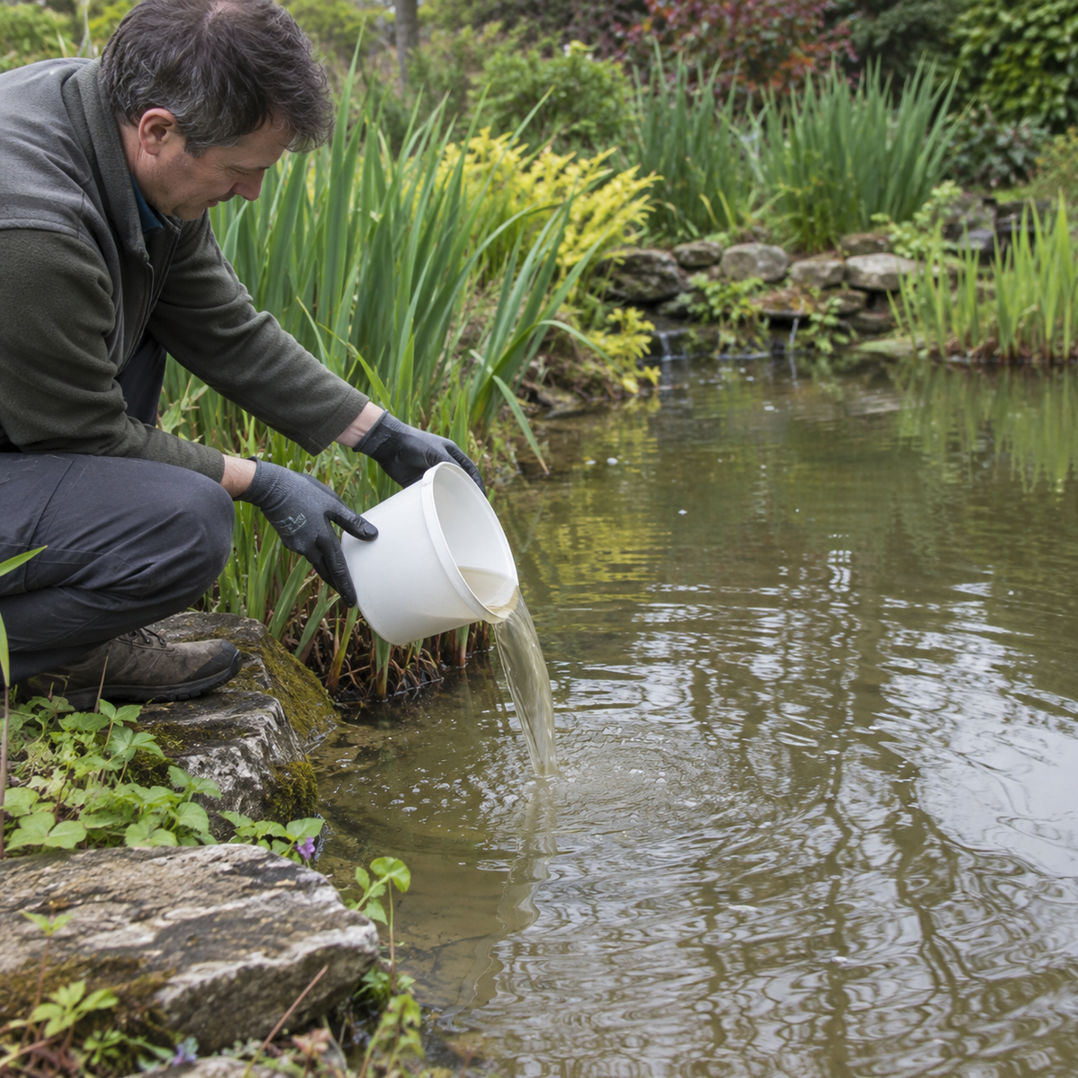 Aquipond Bactéries liquides 19 L – Pour étang chargé en vase & nutriments - Agit sur les odeurs