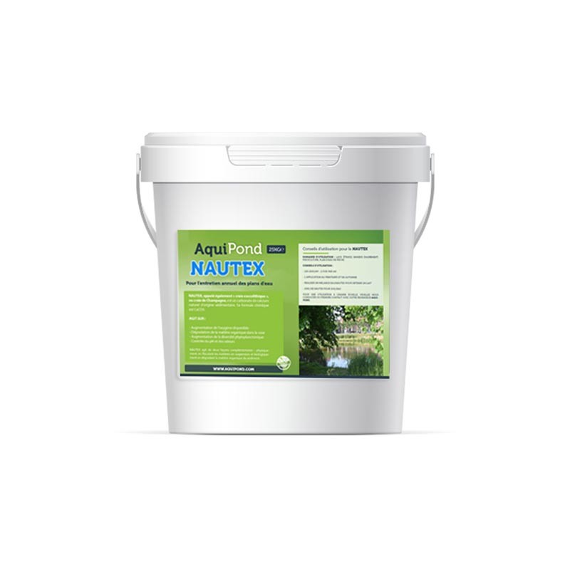 Aquipond Nautex – Craie naturelle CaCO₃ pour étang, de 5 kg à 900 kg