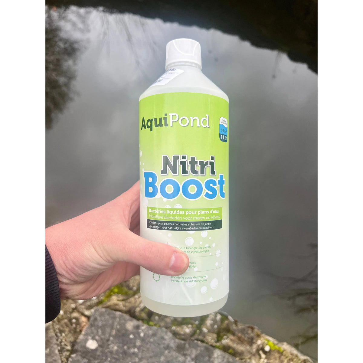 Aquipond NitriBoost 1 L – Bactéries nitrifiantes liquides pour bassin (10 m³)