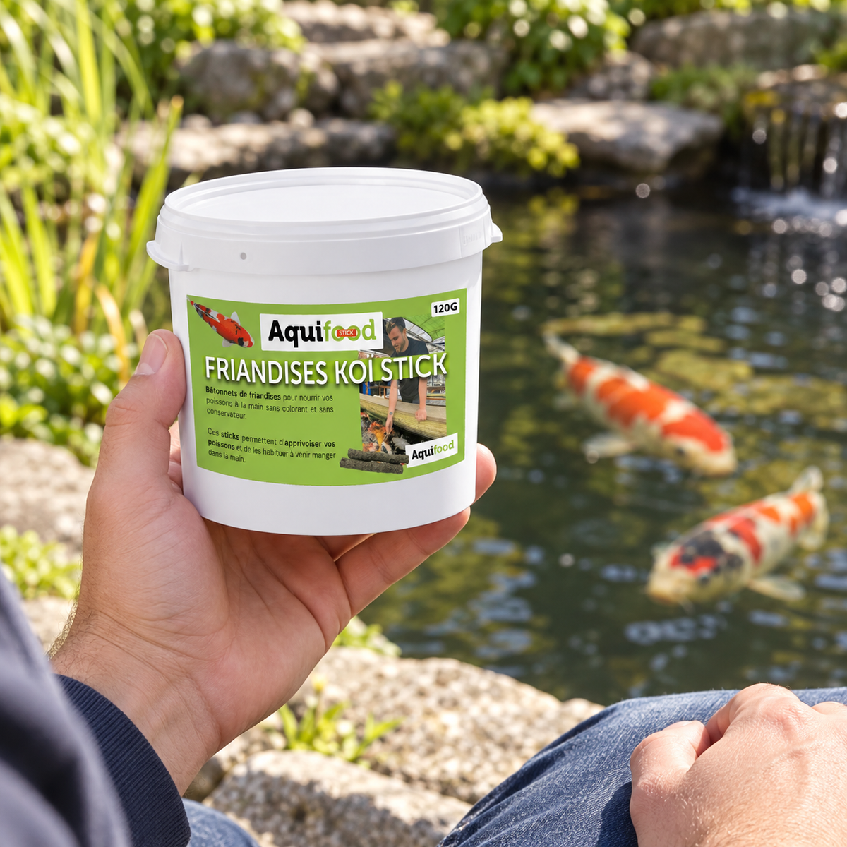 Aquifood Koï Stick 120 g – Friandises pour carpes koïs