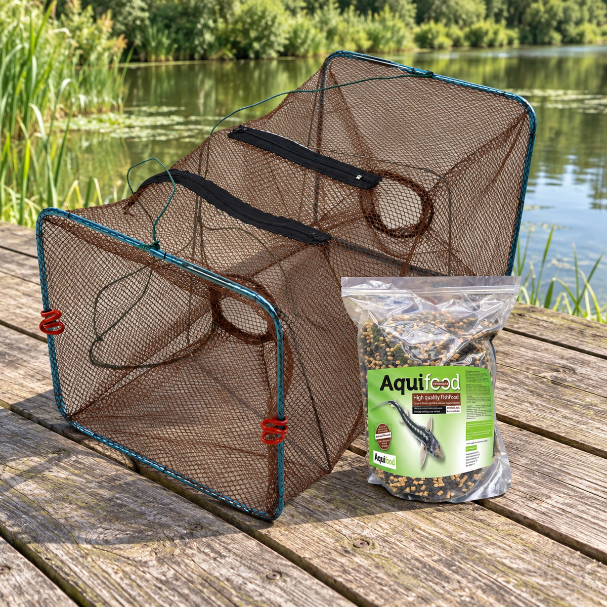 Aquifood Kit nasse & nourriture – Limiter la surpopulation et capturer les alevins