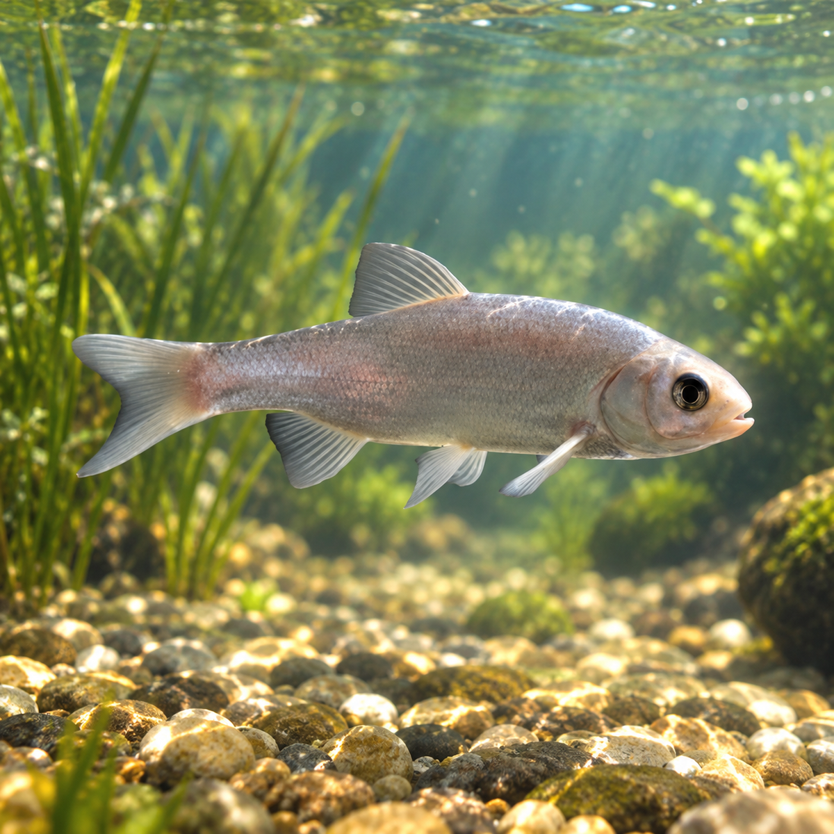 Ide mélanote - Bleue Classique dans l’eau — mise en situation illustrative générée