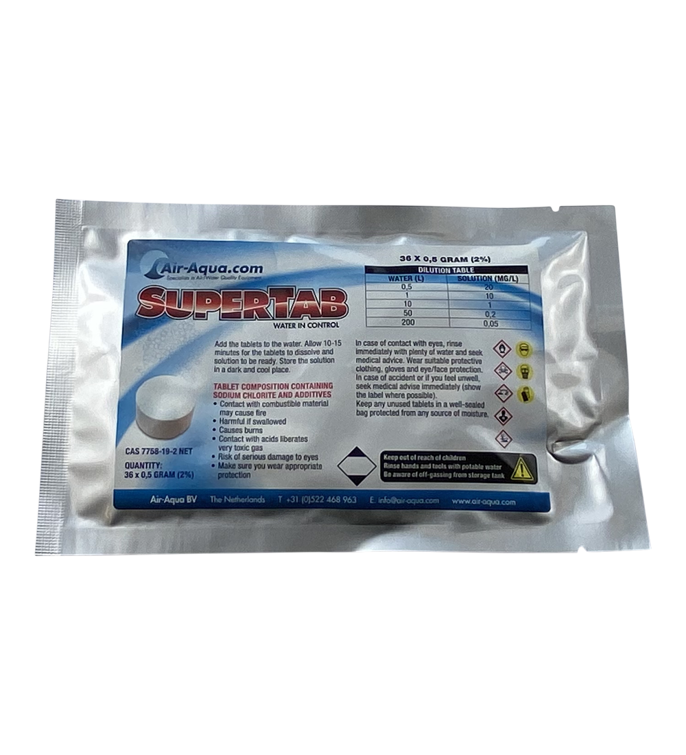 SuperTab - Dioxyde de chlore - 36 Tabs x 0.5 gamme - 2% — Aquitechnics — vue 1
