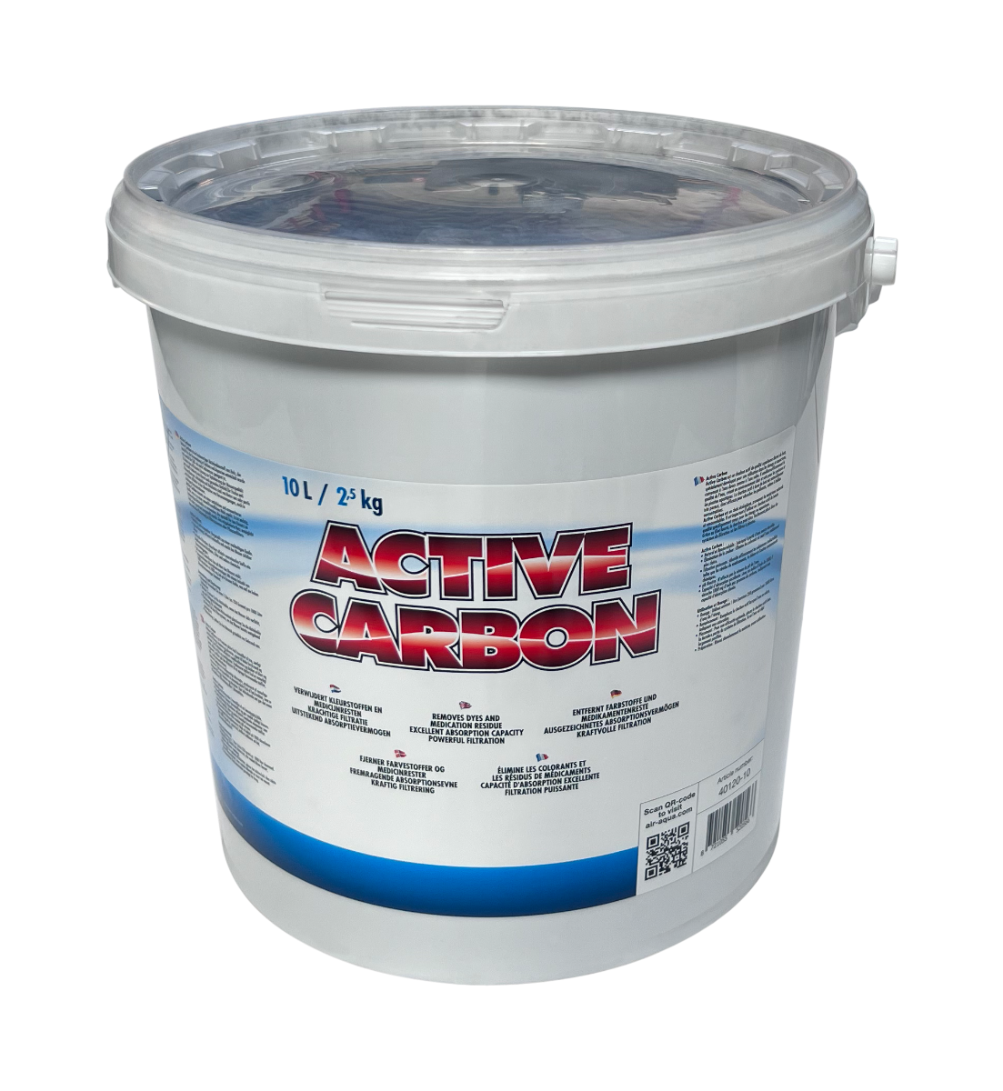 Active Carbon 10ltr / 2.5 kg — Aquitechnics — vue 1