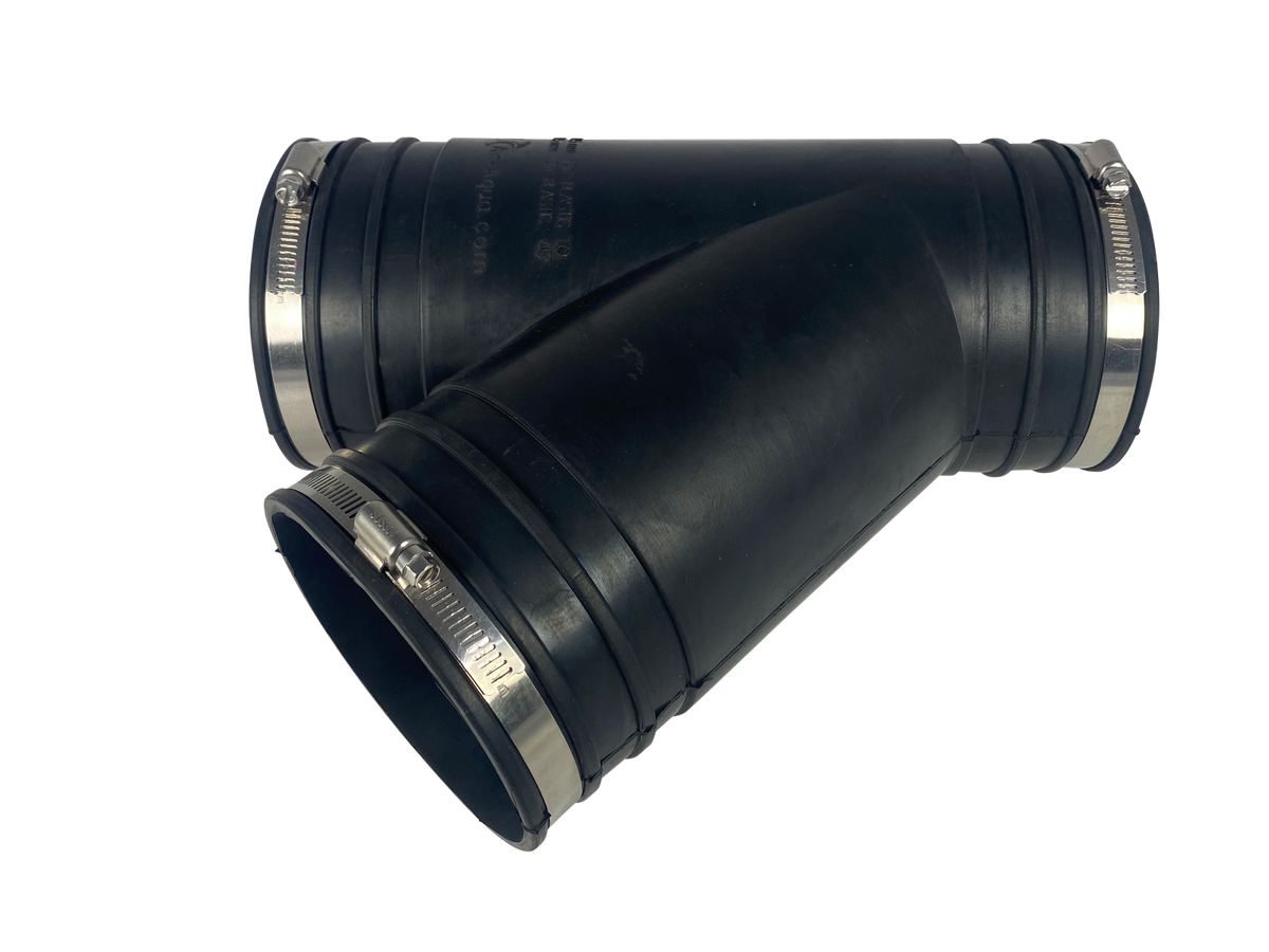 Pièce en Y en EPDM souple 125 mm — Aquitechnics — vue 1