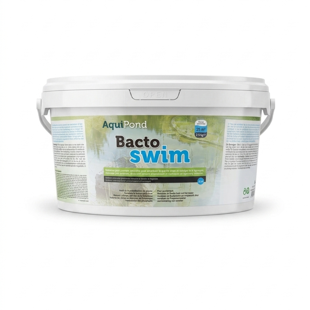 Aquipond BactoSwim Bactéries pour Piscine Naturelle - 2,5Kg - Permet de réduire les algues et la vase en piscine naturelle - Pour piscine de 10 à 25M²