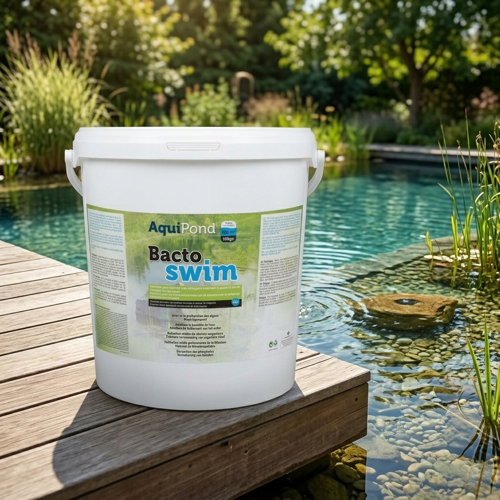 Aquipond BactoSwim Bactéries pour Piscine Naturelle - 10Kg - Permet de réduire les algues et la vase en piscine naturelle - Pour piscine de 50 à 100M²