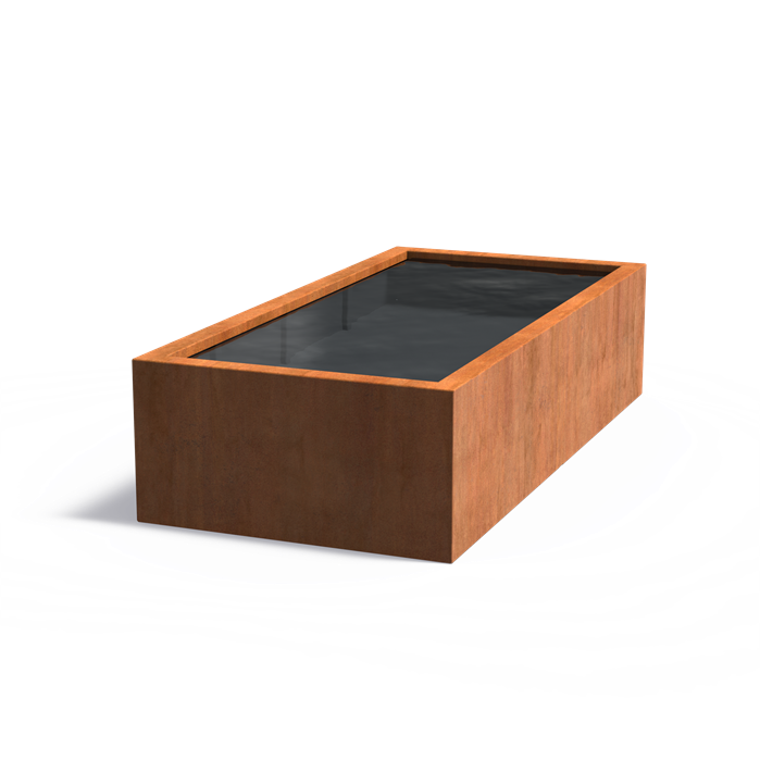 Bassin hors-sol Quadra en acier corten - Aquigarden