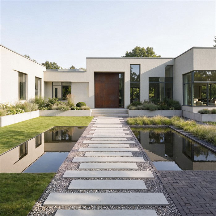 Bassin miroir encastrable Reflet en acier corten - Aquigarden