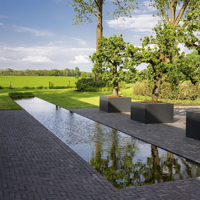 Bassin miroir encastrable Reflet en acier corten - Aquigarden