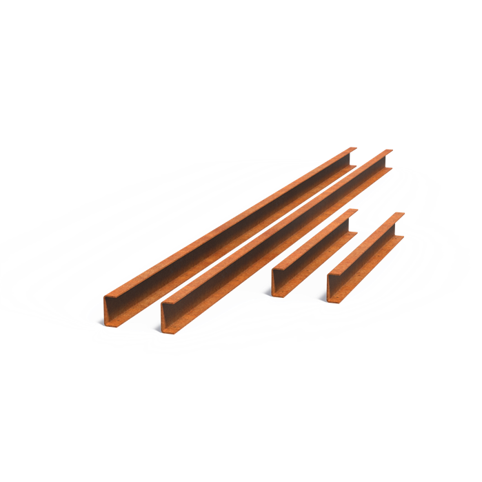 Bordure de finition pour bassin miroir Reflet en acier corten - Aquigarden