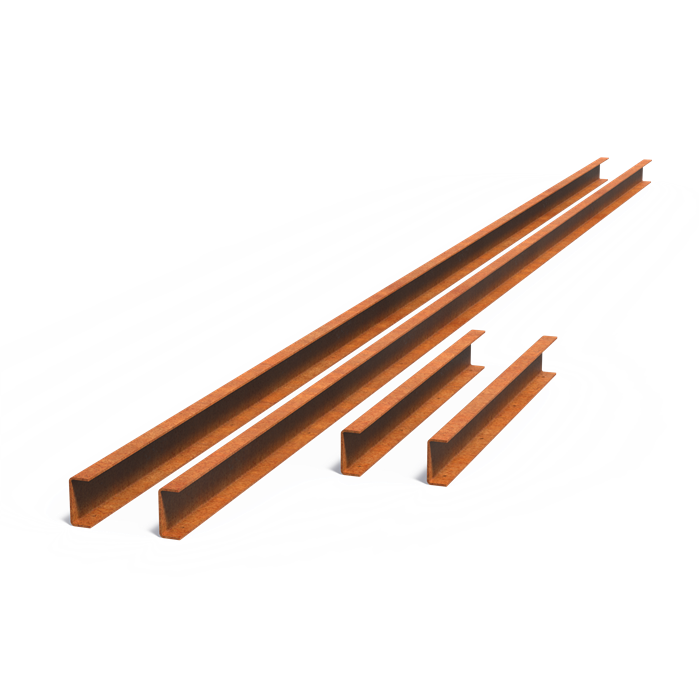 Bordure de finition pour bassin miroir Reflet en acier corten - Aquigarden