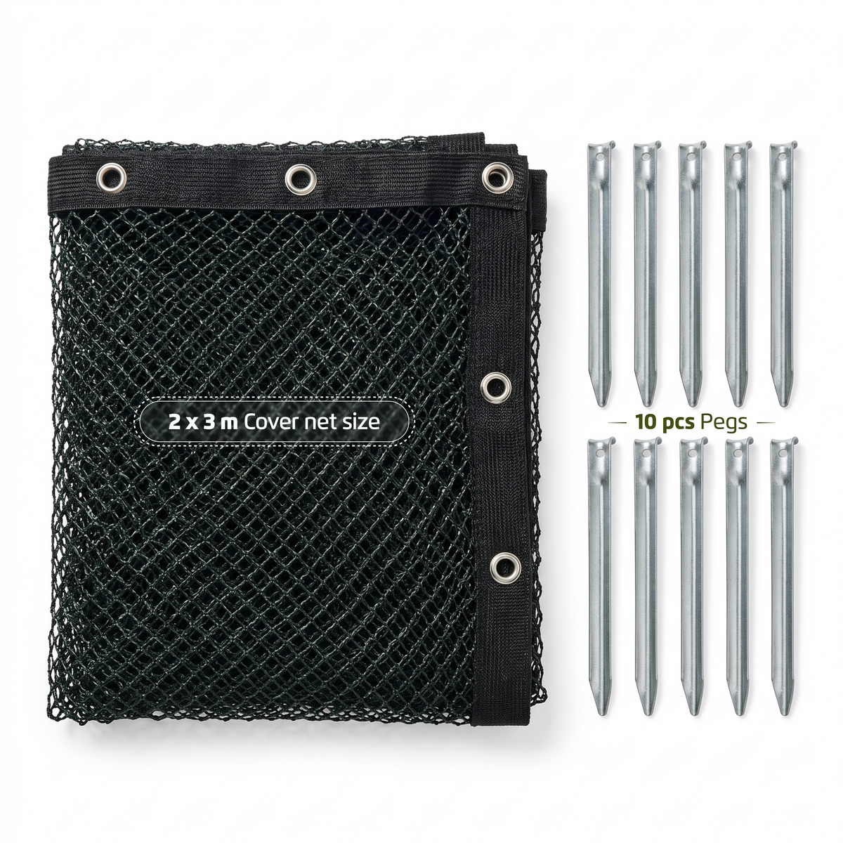 CoverNet 2 x 3M - Filet de protection de haute qualité avec œillets pour étangs & bassins - Velda