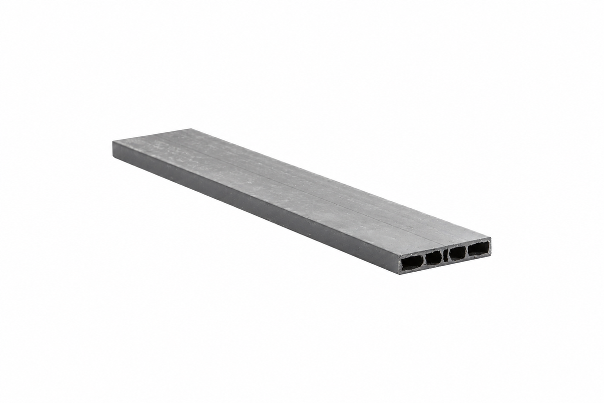 Ecoplanc - Planche creuse 22 x 4 cm en plastique recyclé, 1,20 m ou 2 m - Ecoo — fond blanc — ecoo-audit-020-white