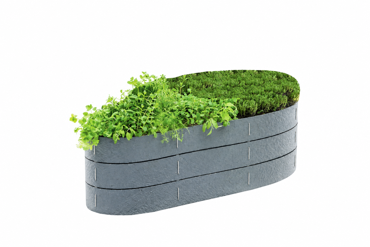 Flex Garden - Jardinière modulable en plastique recyclé, 2 ou 3 niveaux - Ecoo — fond blanc — ecoo-audit-033-white
