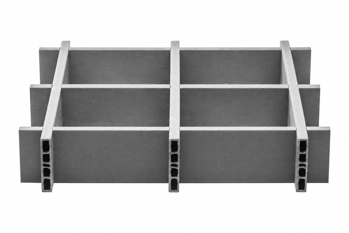 Carré potager Garden Box 120 x 120 x 22 cm à 4 compartiments - Ecoo — vue sur fond blanc