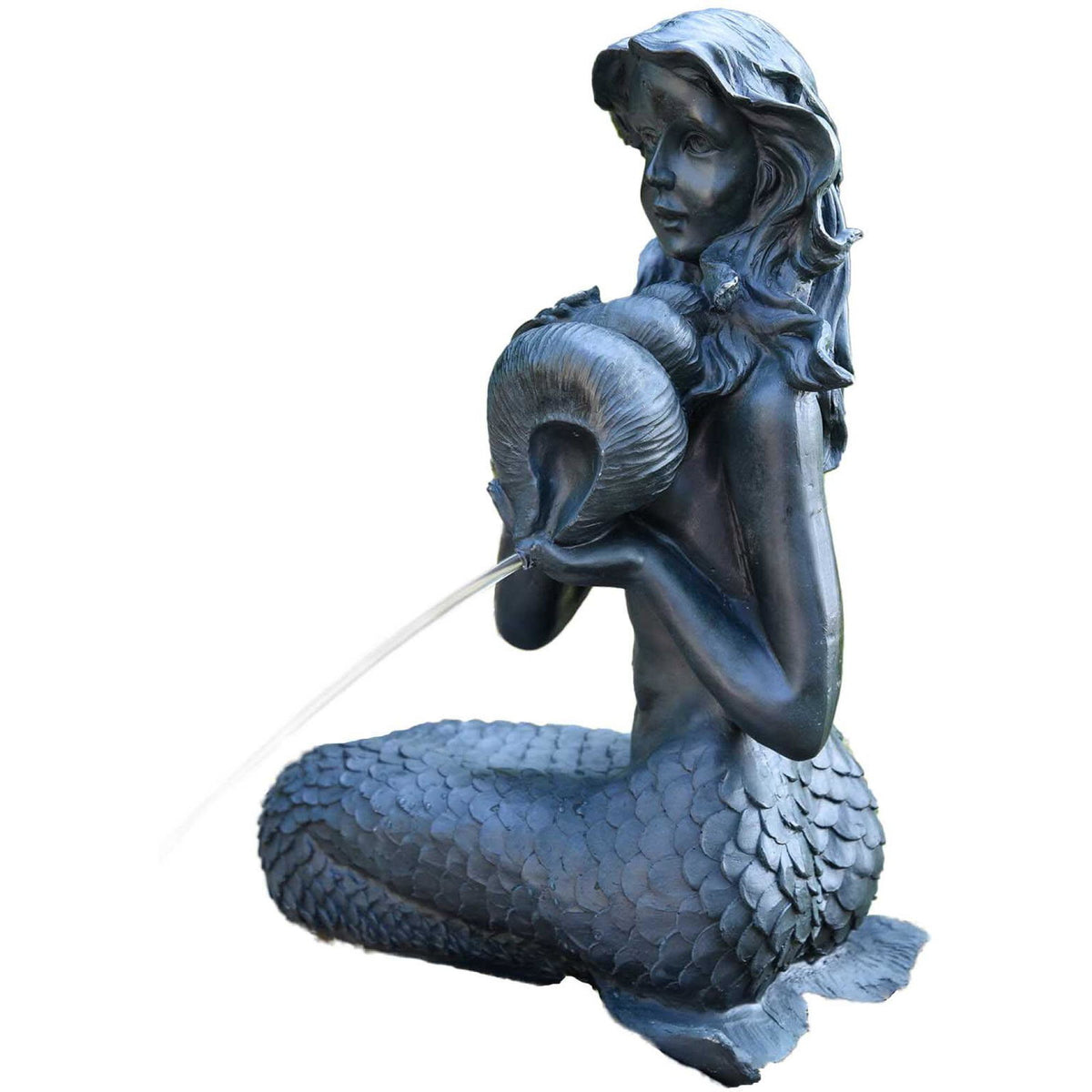 Gargouille sirène à l’amphore Heissner – 39 × 26 × 54 cm