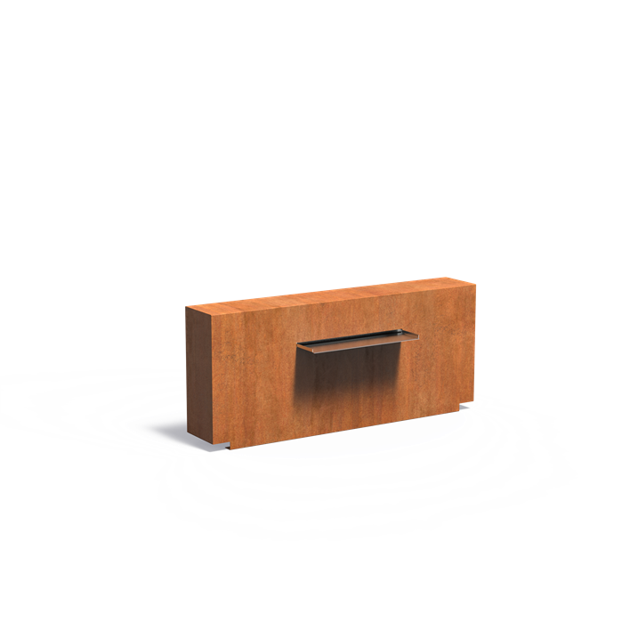 Mur d'eau Cascade pour bassin en acier corten - Aquigarden