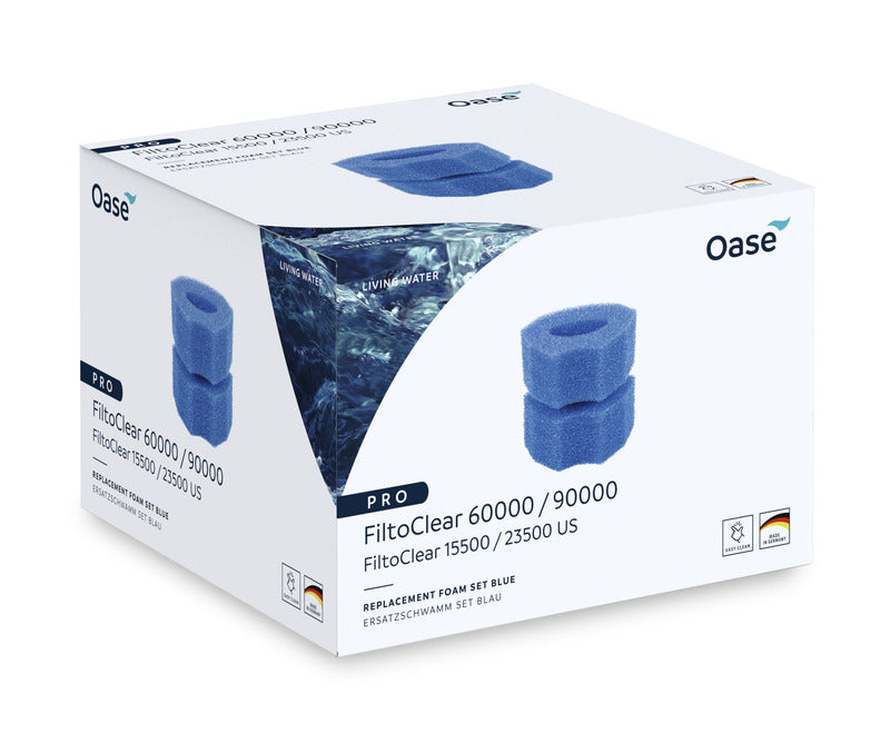 Jeu de mousses de rechange FC 60000/90000 bleues — référence Oase 96902