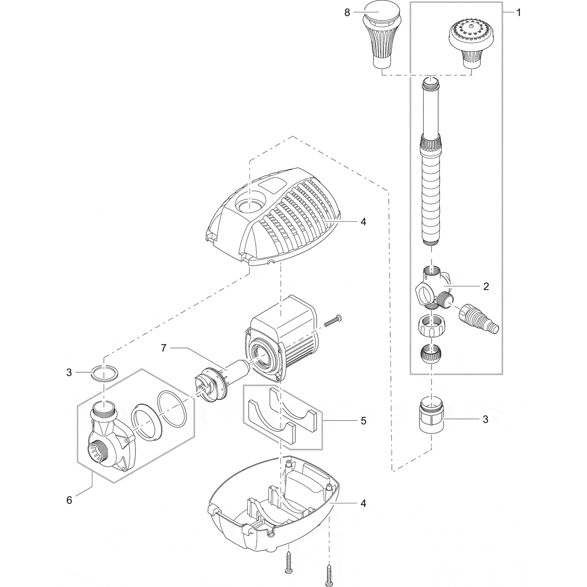 Oase Living Water Pièces détachées pour Aquarius Fountain Set Eco 9500