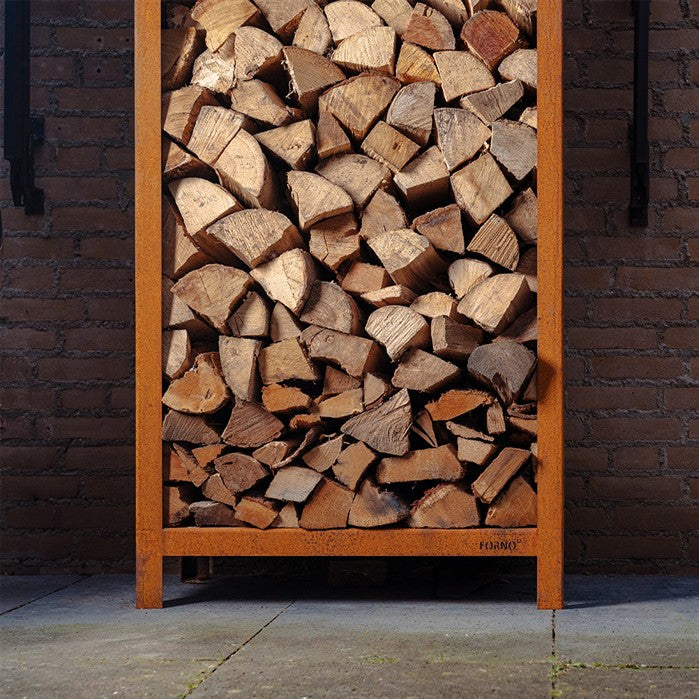 Range-bûches Stère - acier corten ou laqué noir - Aquigarden