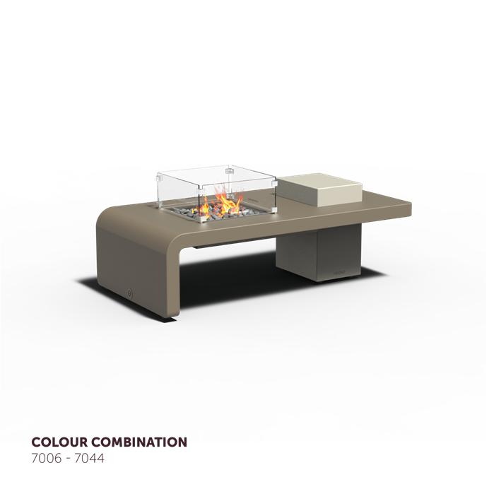 Table à feu gaz Horizon en aluminium - 150 ou 190 cm - Aquigarden