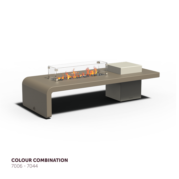 Table à feu gaz Horizon en aluminium - 150 ou 190 cm - Aquigarden