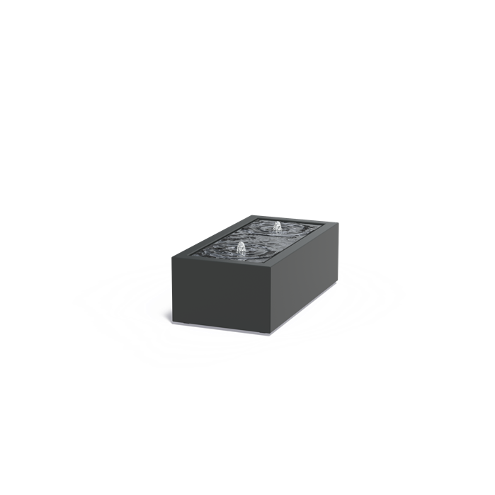 Table d'eau Canal en aluminium anthracite - carrée ou rectangulaire - Aquigarden